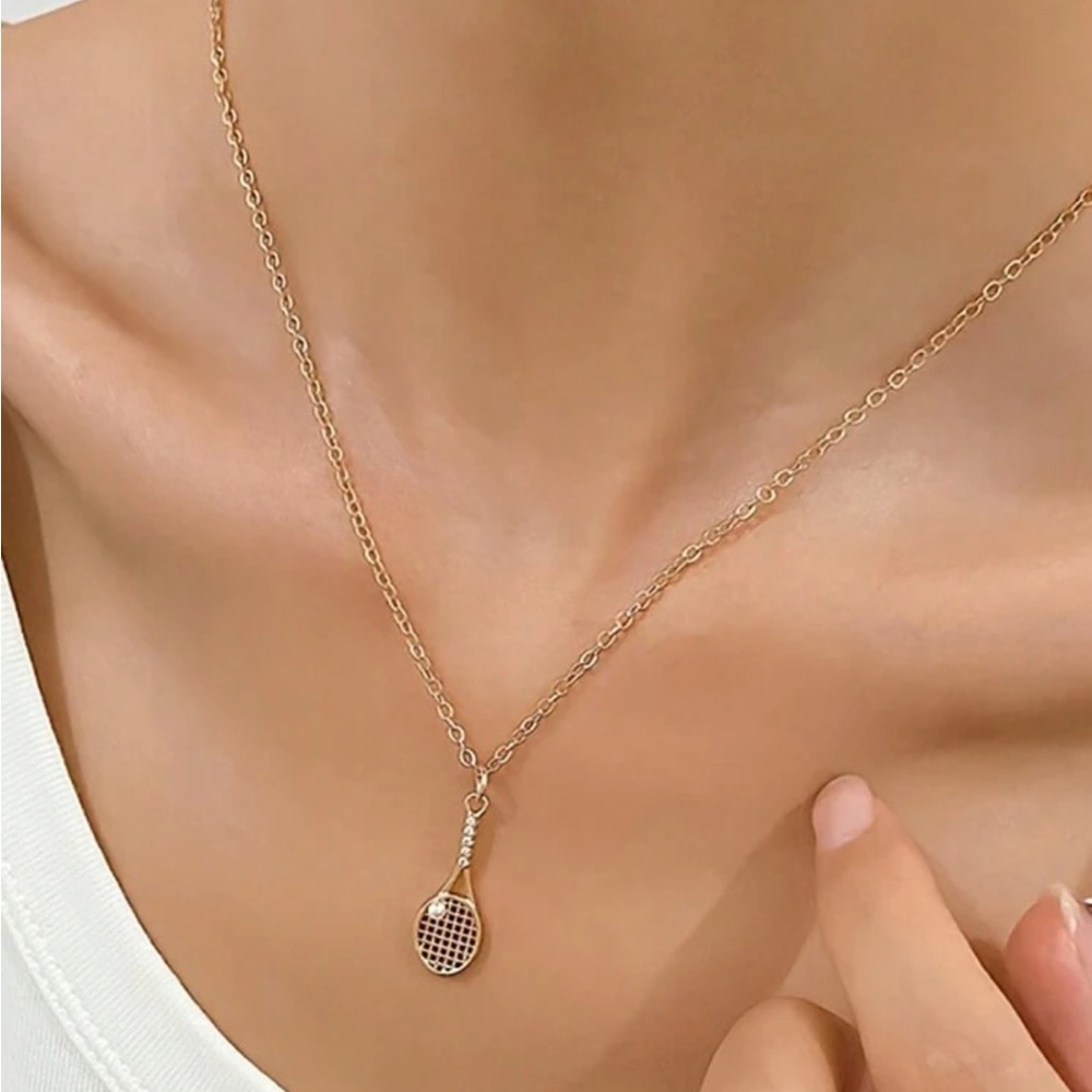 Tennis Racket Necklace, Tennis Necklace